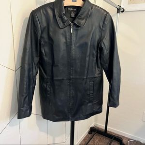Style and Co M genuine leather jacket